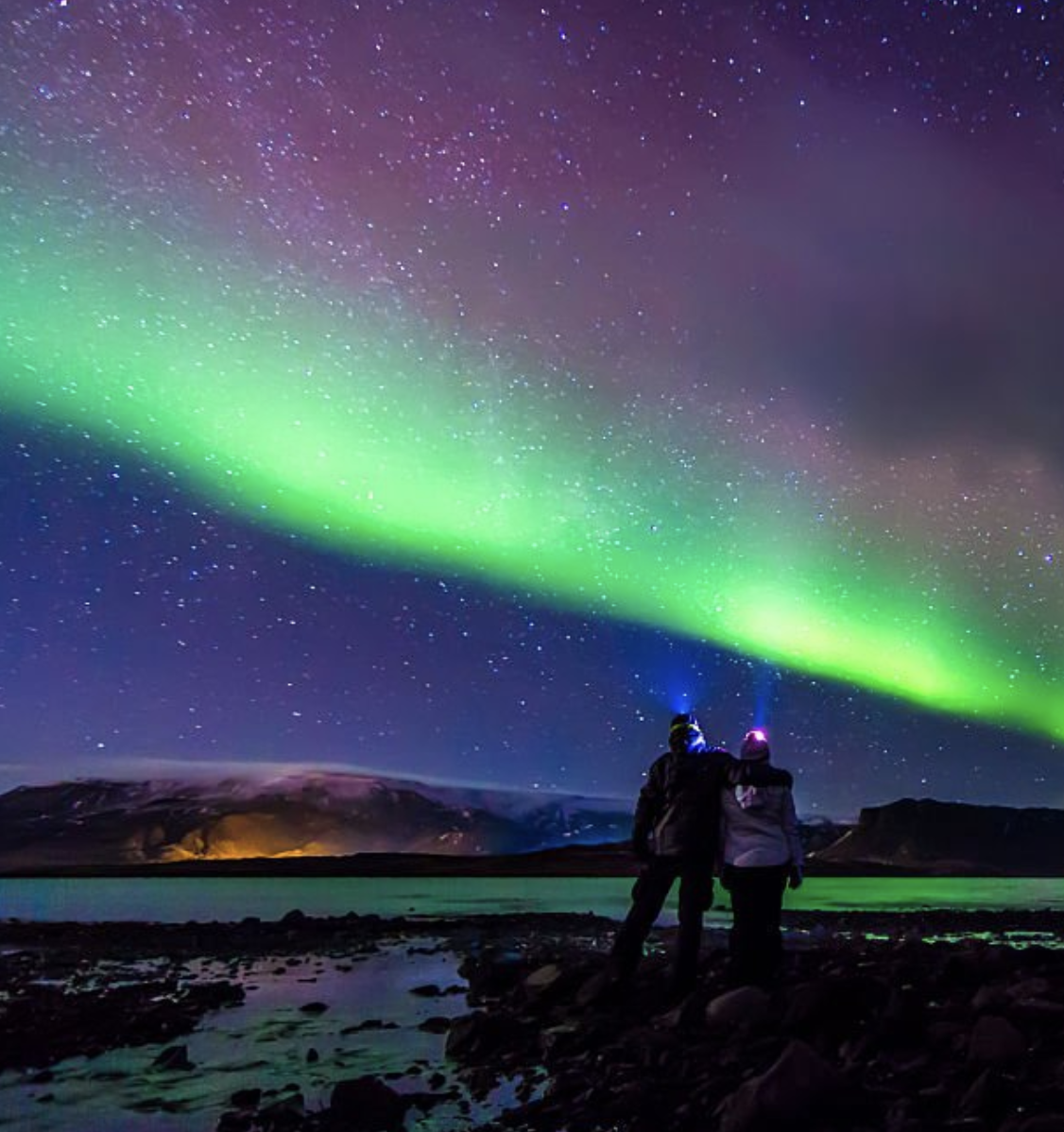 Icelandic northern lights and landscapes
